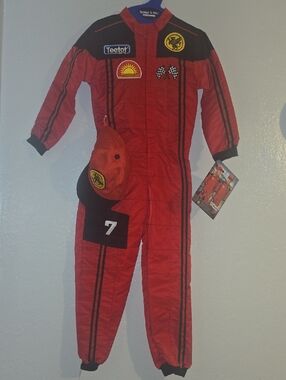Red Kids Race Car Driver Costume